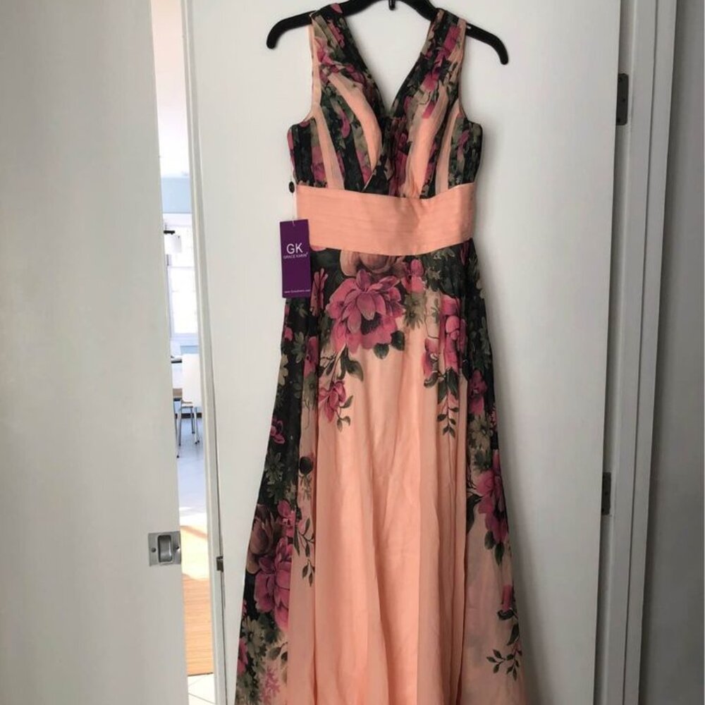 Grace Karin Floral Print Chiffon Dress Size 4 - NWT